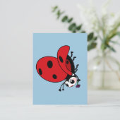 Happy Wings Ladybug Postkarte (Stehend Vorderseite)