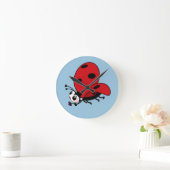 Happy Wings Ladybug Runde Wanduhr (Zuhause)