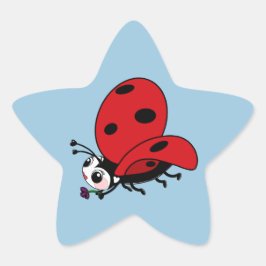Happy Wings Ladybug Stern-Aufkleber