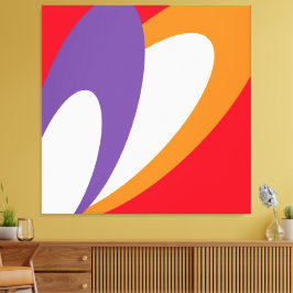 Happy Wings Vibranly Red Orange Lila Modern Art Leinwanddruck