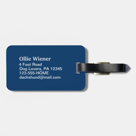 Happy Winter Dackel Hund - Niedliche Dackel Urlaub Gepäckanhänger (Rückseite horizontal)