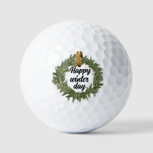 Happy Winter Day Golfball (Vorderseite)