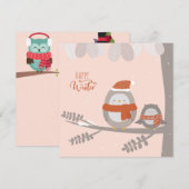 Happy Winter Feiertagskarte (Vorne/Hinten)