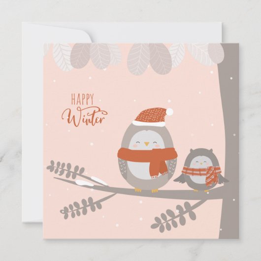 Happy Winter Feiertagskarte (Vorderseite)