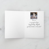 Happy Winter Geburtstag Spaß Funny Snowman Karte (Innenseite)