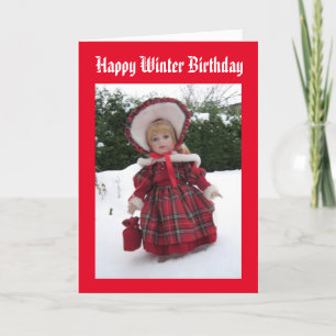 Happy Winter Geburtstagskarte Karte