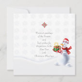 Happy Winter Holiday mit Santa Vintag Card (Rückseite)