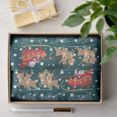 Happy Winter Holiday Snowy Fairy Tale with Santa Seidenpapier (Geschenk)