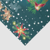 Happy Winter Holiday Snowy Fairy Tale with Santa Seidenpapier (Detail)