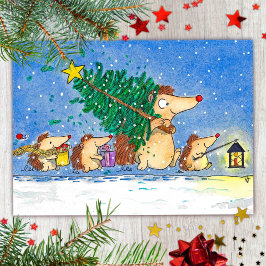 Happy Winter Holidays postcard by N. Janes Postkarte