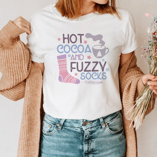 Happy Winter Hot Kakao und Fuzzy Socks T-Shirt