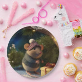 Happy Winter Mouse mit aktuellen Paper Tellern Pappteller (Party)