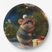 Happy Winter Mouse mit aktuellen Paper Tellern Pappteller (Vorderseite)
