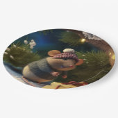 Happy Winter Mouse mit aktuellen Paper Tellern Pappteller (Schrägansicht)