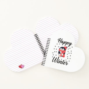 Happy Winter, Niedlicher Pinguin Notizblock