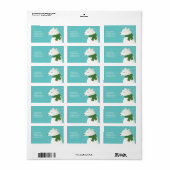 Happy Winter Polar Bär Adressaufkleber (Vorne)