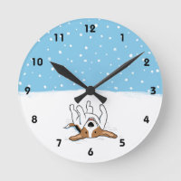 Happy Winter Snow Beagle - Niedlicher Cartoon Dog