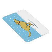 Happy Winter Snow Dog Holiday - Gelbe Labrador Magnet (Rechte Seite)