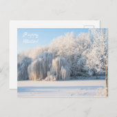 Happy Winter Snow Foto Postkarte (Vorne/Hinten)