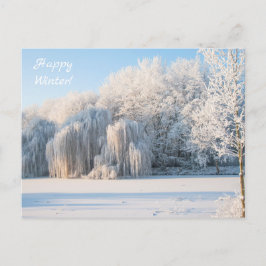 Happy Winter Snow Foto Postkarte