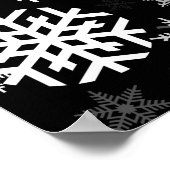 Happy Winter Snowflakes Pattern für alle Poster (Ecke)