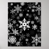 Happy Winter Snowflakes Pattern für alle Poster (Vorne)