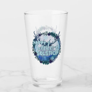 Happy Winter Solstice - Feiern Sie die Jahreszeit Glas