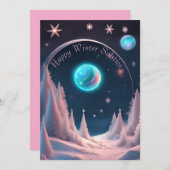 Happy Winter Solstice Feiertagskarte (Vorne/Hinten)