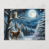 Happy Winter Solstice Gruß Postkarte (Vorderseite)