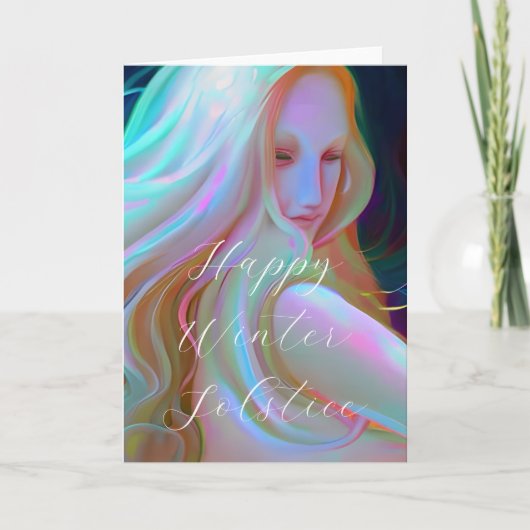 Happy Winter Solstice Karte (Vorderseite)