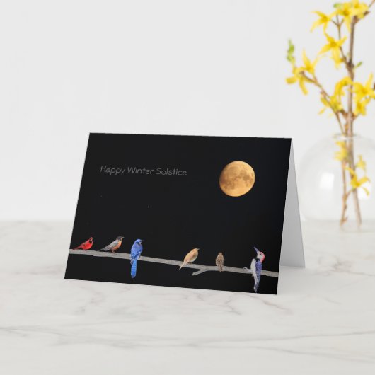 Happy Winter Solstice Karte (Gelbe Blume)