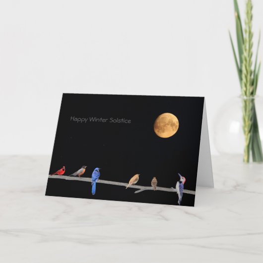 Happy Winter Solstice Karte (Vorderseite)