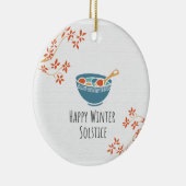 Happy Winter Solstice Keramik Ornament (Rechts)