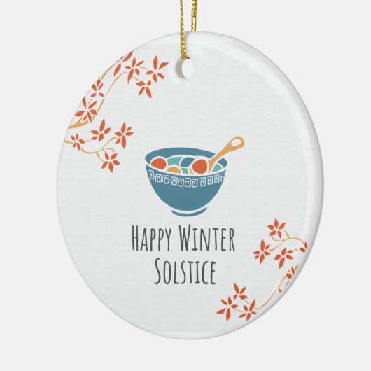 Happy Winter Solstice Keramik Ornament (Links)