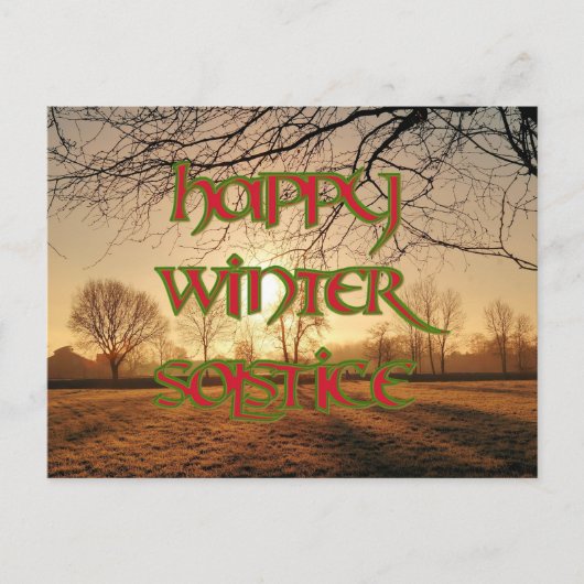 Happy Winter Solstice Postkarte: Wintersonne Postkarte (Vorderseite)