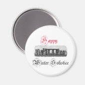 Happy Winter Solstice Stonehenge Magnet (Vorderseite/Rückseite)
