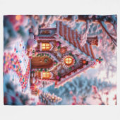 Happy winter with Christmas  Fleecedecke (Vorderseite (Horizontal))