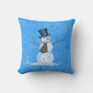 Happy Wirbel Snowman Kissen