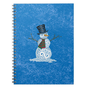 Happy Wirbel Snowman Notizblock