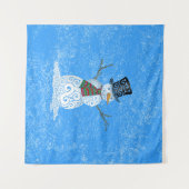 Happy Wirbel Snowman Wandteppich (Vorderseite (Horizontal))