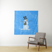 Happy Wirbel Snowman Wandteppich (Beispiel)