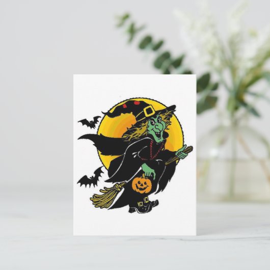 Happy Witch Postkarte (Stehend Vorderseite)