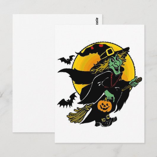 Happy Witch Postkarte (Vorne/Hinten)