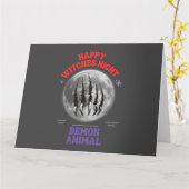 happy witches night demon animal karte (Gelbe Blume)