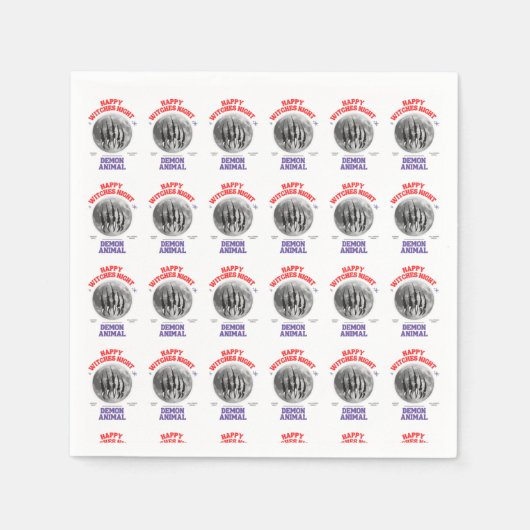happy witches night demon animal serviette (Vorderseite)