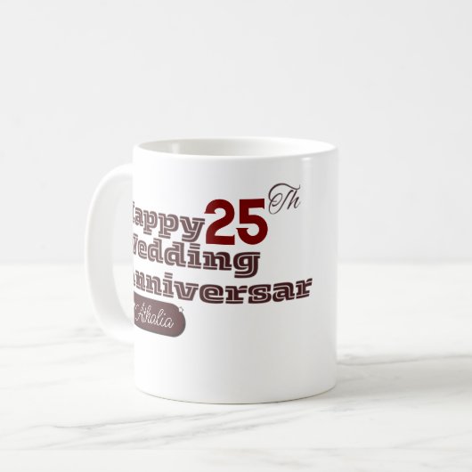 HAPPY WOEEEEING ANNIVERSERY KAFFEETASSE (Vorderseite Links)