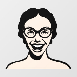 Happy Woman Fensteraufkleber