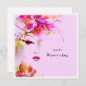 Happy Womans Day Feiertagskarte (Vorne/Hinten)