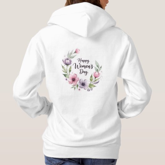  happy women's day 2026 hoodies celebration (Rückseite)