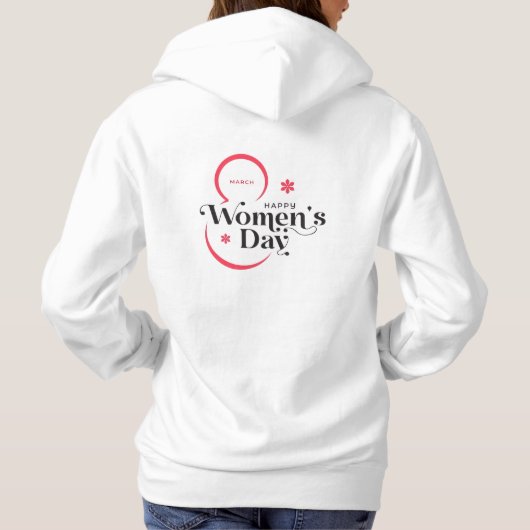  happy women's day 2026 hoodies celebration (Rückseite)